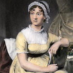 Handkoloriertes Portraet der britischen Schriftstellerin Jane Austen. Foto: epd/F (Detail)