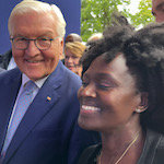 Naomi Kirsten-Hurtig beim Empfang durch Bundespräsident Frank-Walter Steinmeier. Foto: privat